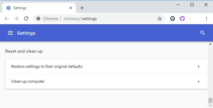 How to clean up and reset Google Chrome